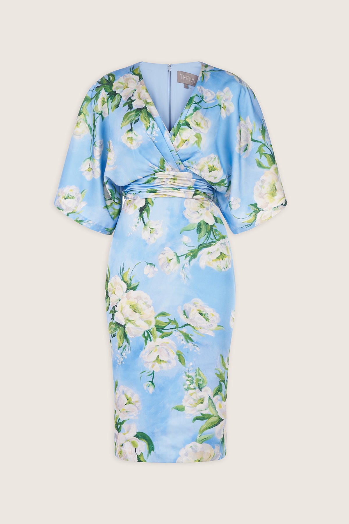Theia Kimono Midi Dress, 0 / Blue Theia Kimono Midi Dress, 0 / Blue