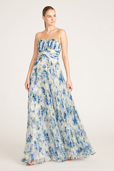 Ingrid Ruffle Pleated Gown