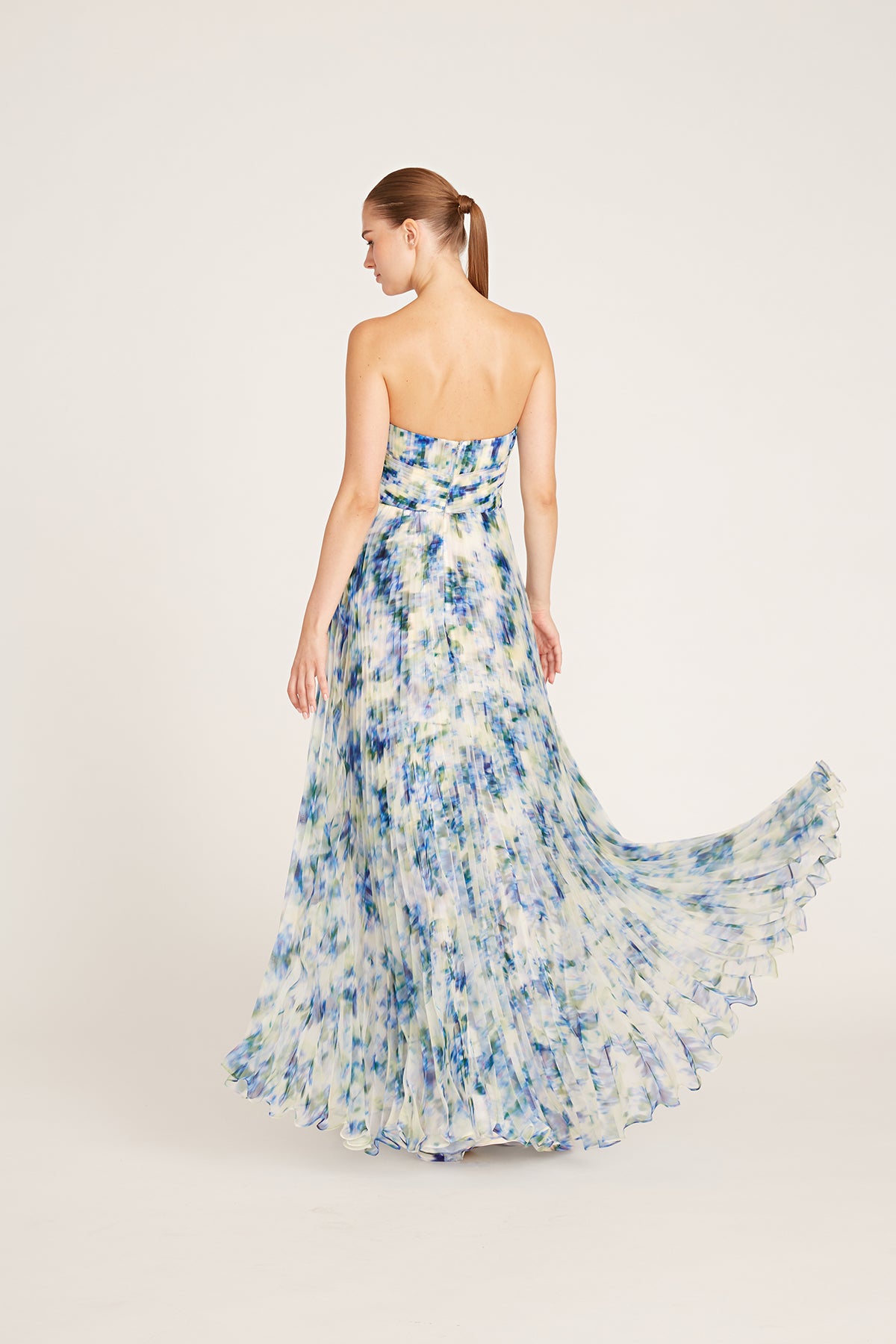 Ingrid Ruffle Pleated Gown – THEIA