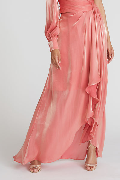 Bianca Ruffle Wrap Midi Skirt