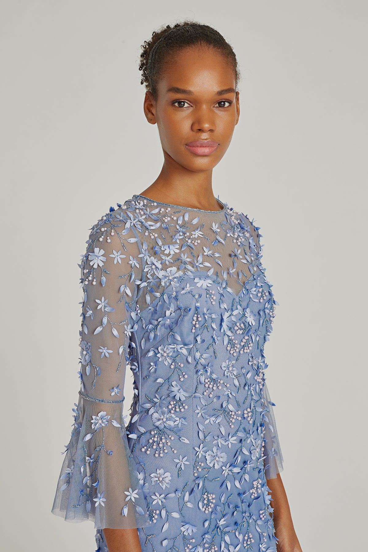 Petal Dress in Periwinkle | THEIA Petal Dress in Periwinkle | THEIA
